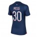 Billige Paris Saint-Germain Lionel Messi #30 Hjemmetrøye Dame 2023-24 Kortermet